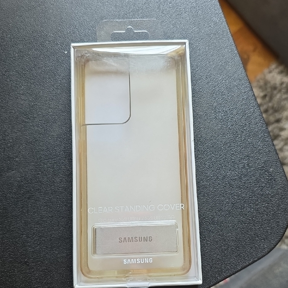 Samsung Clear Standing Cover - Has Some Browning On The Edges. But Is Stikl Cond